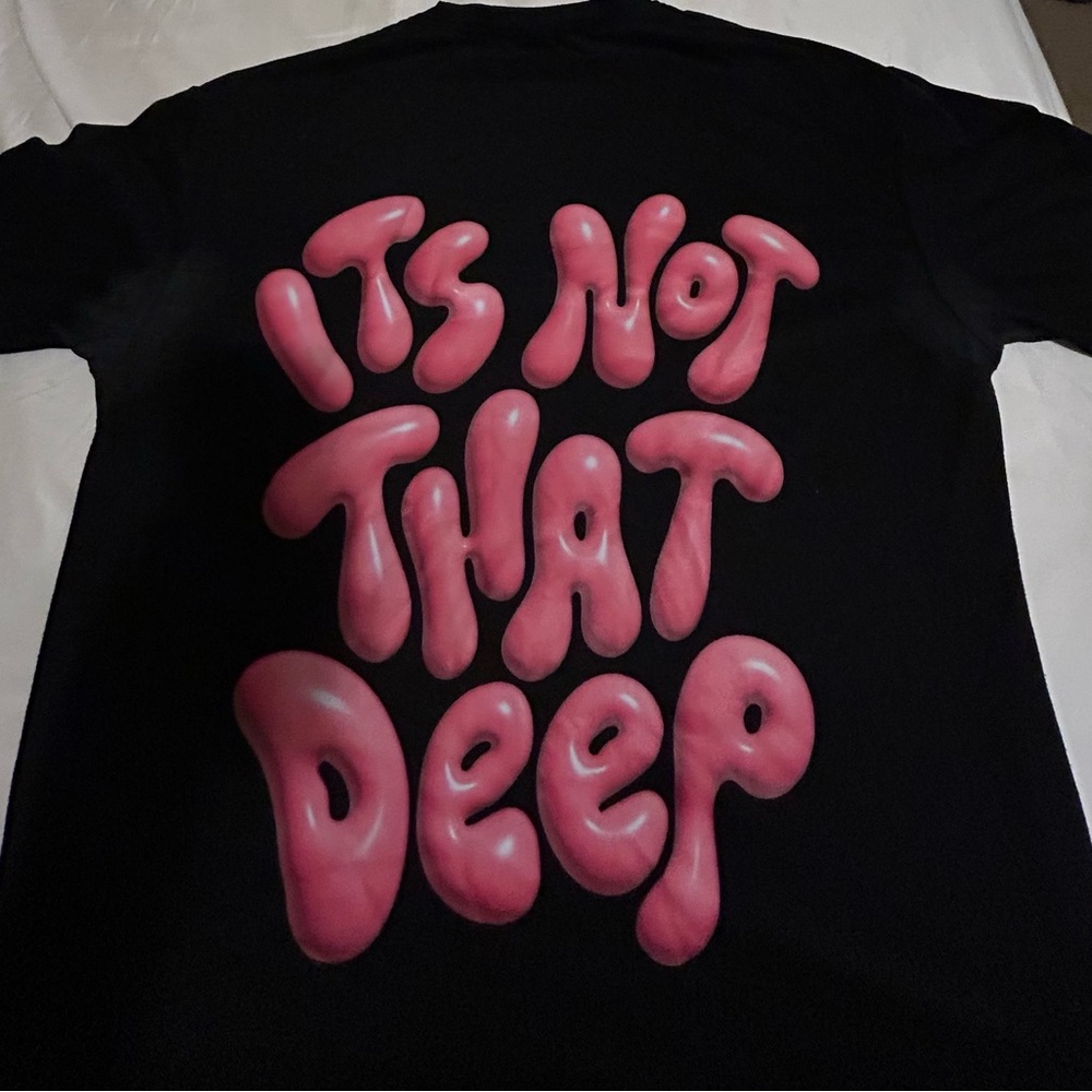 SHEIN Black Tee with Pink Graphic
